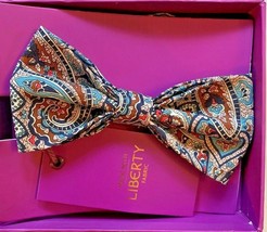 New Gianni Feraud Bow Tie Multi-Color Floral Liberty Fabric Tessa Box Mens - £27.68 GBP