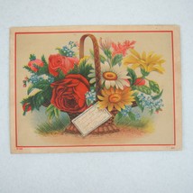 Victorian Trade Card Great China &amp; Japan Tea Co Harrisburg PA Flower Basket RARE - £15.94 GBP