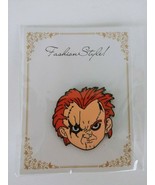Chucky Horror Movie Character Face 1 Inch Tall Enamel Metal Pin - $9.49 CAD