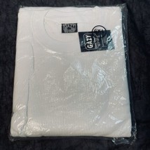 NEW Long Sleeve Waffle Knit Shirt White 6XL GAZY VTG NOS - £10.57 GBP