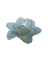 Blue Green Art Glass Decorative Bowl Dish 10&quot;L x 4&quot;T Glass Is Clear On E... - £15.03 GBP