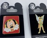 Disney PTATW Enamel Trading 2 Pins Mickey Tinkerbell Pirate Parks SM - $14.95