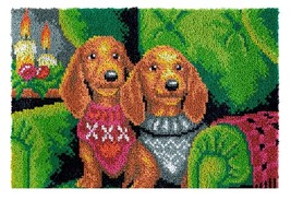 Two Puppies Rug Latch Hooking Kit (81x61cm) - £55.74 GBP