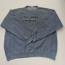 Key West Florida Crewneck Men's Faded Blue Cotton Blend Sweatshirt Size ... - $19.79