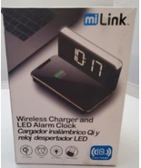 Mi-link Wireless Charger and LED Alarm Clock - £3.88 GBP