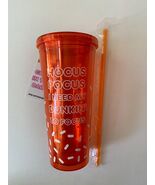 Dunkin Donuts Hocus Pocus Focus Orange Glow in the Dark Tumbler 24 oz 2021 - $39.59