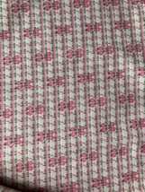 2/3 Yard Vintage Raised Double Jersey Knit Fabric Pink Butterflies Green Dots - £18.16 GBP