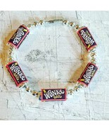 Unique WONKA BAR BRACELET chocolate FOOD JEWELLERY miniature HANDMADE candy man - £9.64 GBP