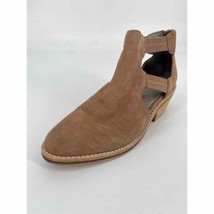 Eileen Fisher Cutout Bootie Sz 5.5 Light Brown Leather Low Heeled Shoes - £29.66 GBP