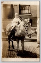 RPPC Darling Esther On A Donkey with Stars Blanket and Bridle Postcard F30 - £15.91 GBP