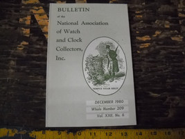 NAWCC Bulletin December 1980 Notes Franklin Clock Co Mystery Ancient Tim... - $13.76 CAD
