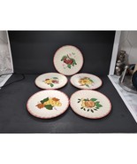 Southern Pottery Blue Ridge Plates, Country Fair Red, Fruit Decor Plates... - $658.58 MXN
