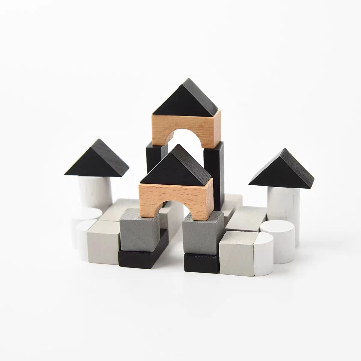 Wooden Toys Iron Box Stack Puzzle Domino Tangram Children Montessori Educational - £20.91 GBP