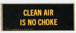 CLEAN AIR IS NO CHOKE Bump-r-Gram Neon Useable Greeting Card  - £9.49 GBP