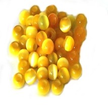 Yellow Cats eye 8 mm beads sold by the dozen - £19.59 GBP