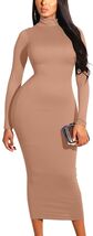 GOBLES Women's Sexy Turtleneck Long Sleeve Elegant Bodycon Dress Camel S... - $96.99 MXN GOBLES Women's Sexy Turtleneck Long Sleeve Elegant Bodycon Dress Camel S... - $96.99 MXN