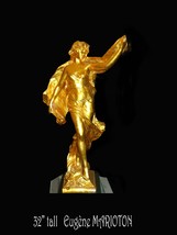Large 32&quot; Art Nouveau Bronze statue - French Eugène Marioton sculpture -... - $8,200.00