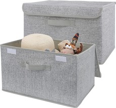 Granny Says Storage Bins With Lids, Fabric Storage Boxes, Closet, Pack - £25.17 GBP