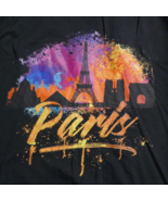 Paris Eiffel Tower Colorful T-Shirt Size XL - $24.28 CAD