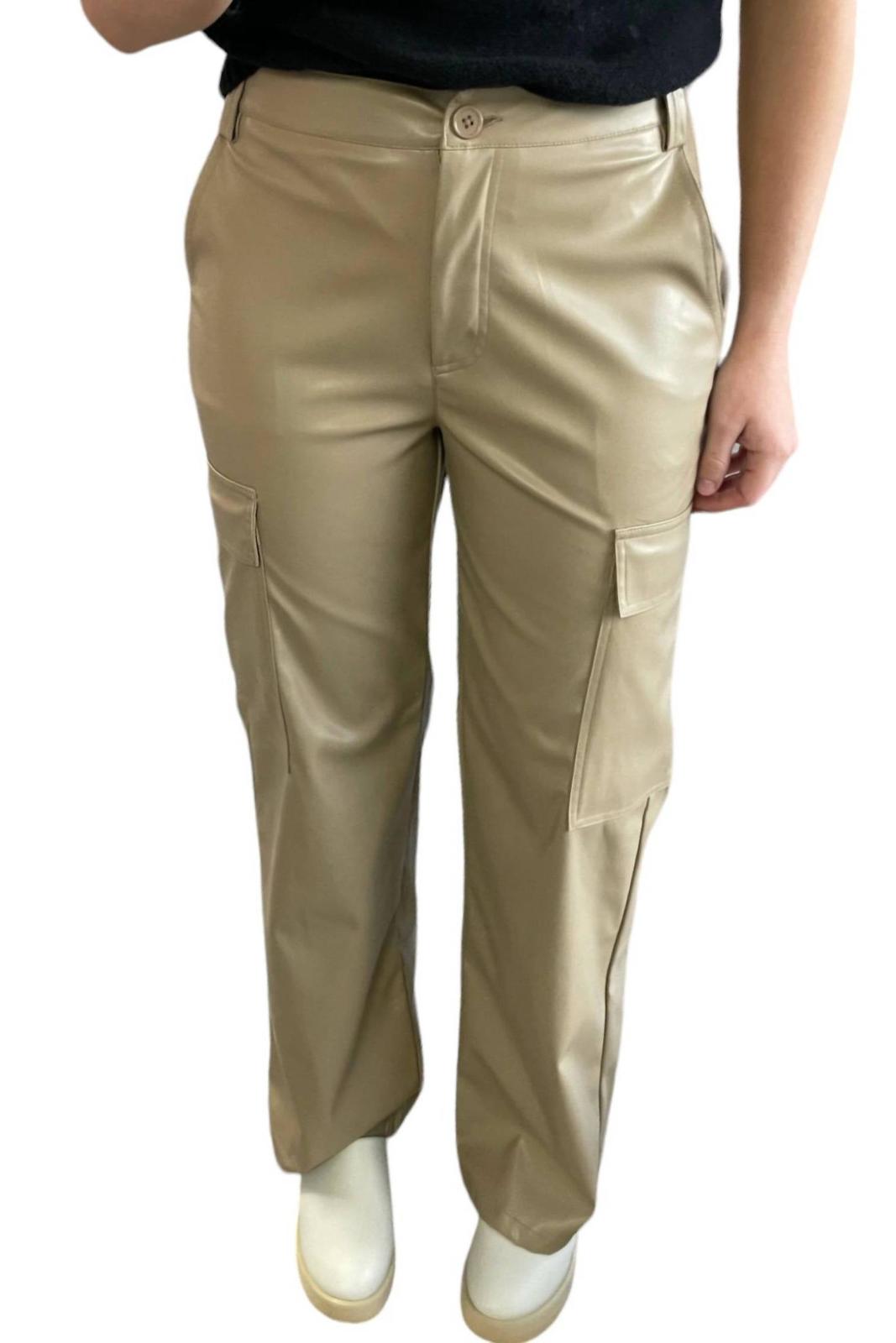 Hyfve Leather Cargo Pants Taupe - $31.00