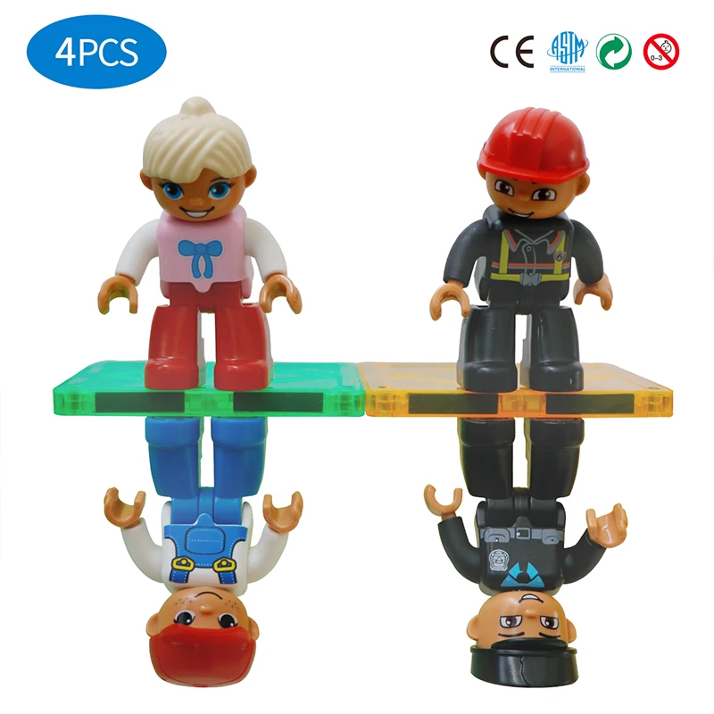 Magplayer Magnetic Figures 4 PCS/Set Toy People Strong Magnet Accessories - £20.11 GBP