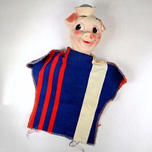 Naval Pig Hand Puppet Vintage 1959 Dreamland Creations Rubber Head &amp; Clo... - $19.70