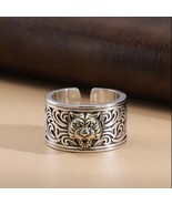 925 Silver Plated Tiger Head Ring for Men Women,Punk Hip Hop Ring - €10,41 EUR
