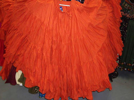 Beautiful Orange 25Yard Tribal Gypsy ATS Skirt - £72.37 GBP