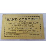 Advertising Card McDonald Music Concert FC Kreider Collinsville Illinois... - $18.95