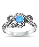 Octopus tentacle opal sterling silver ring - $34.30 CAD