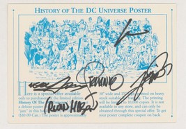 History DC Universe Card SIGNED George Perez Neal Adams Jim Steranko Irwin Hasen - £79.12 GBP