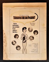 Vintage Movie Poster Orig Art Mockup Amores De Un Picaro 20th Century Fox - £71.57 GBP