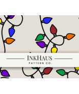 Christmas Lights Seamless Pattern - Colorful Holiday Digital Download - €5,15 EUR