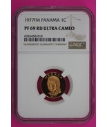 1977 Panama PF 68 Red Ultra Cameo Proof 1 Centesimo Coin NGC Pop 8,4 Fin... - $108.47 CAD