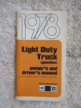 1978 Chevrolet Light Duty Truck (Gasoline) Owners And Drivers Manual SC Vtg - £10.69 GBP