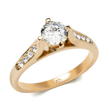 1 Carat Round Cut CZ Womens Wedding Engagement Ring Rose Gold Plated Siz... - $445.32 MXN