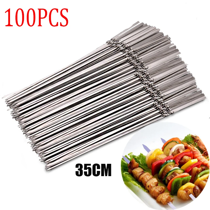  tube stainless steel bbq skewer sticks for kebabs kitchen outdoor barbecue accessories thumb200