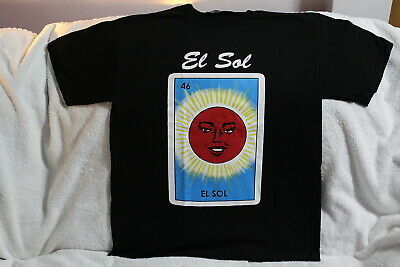 Primary image for EL SOL SUN MEXICAN LOTERIA CARD BINGO NUMBER 46 T-SHIRT SHIRT