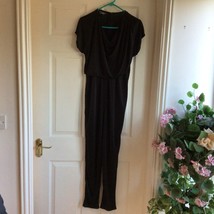 Vintage Elegant Evening Black Jumpsuit by Calhoun UK 12, US 8 - $50.43