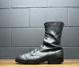 Vintage 80’s Wellco Black Leather Tactical Combat Boots Men’s 8 R - £51.94 GBP
