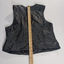 Valerie Stevens New Zealand Lambskin RN#13711 Women’s Black Leather Vest Size M image 5