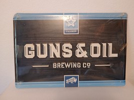New Guns &amp; Oil Brewing American Grit Buffalo Texas  RARE Beer  Sign ( LAST ONE) - £58.46 GBP