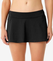 NEW Anne Cole Live in Color Black Rock Skirted Swimwear Bikini Bottom S Small - £11.62 GBP