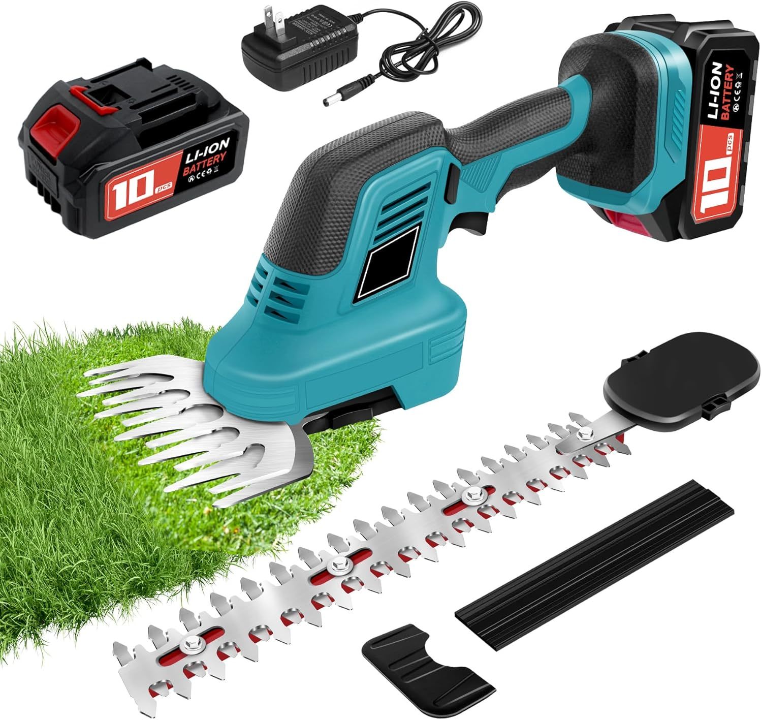 Cordless Hedge Trimmer, 2 In 1 Electric Hedge Trimmer &amp; Cordless Grass, ... - $46.99