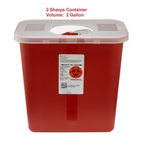 2 Ct Sharps Container Disposal Container Red 2 Gallon SharpSafety Vertic... - $23.66