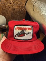 Jonesred Trucker Hat mesh snapback vtg gas chainsaw fabrikers ab husqvar... - $96.74