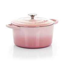 Crock-Pot Artisan 2 pc 5 qts Enamled Cast Iron Dutch Oven in Blush Pink - $83.52
