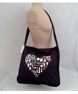 Sephora VIB ROUGE Makeup Heart Tote Bag Black Crossbody large canvas cot... - €8,52 EUR