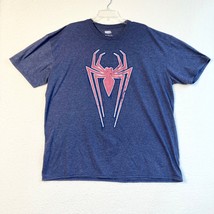 Marvel Spiderman T-Shirt Adult 3XL Blue Spider Logo Shirt Mens XXXL Grap... - £14.00 GBP