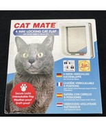 New In Box Cat Mate 4 Way Locking Cat Flap With Door Liner, White - £14.94 GBP